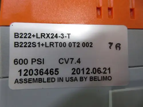 5625 MP Belimo B222-LRX24-3-T Zoning Valve
